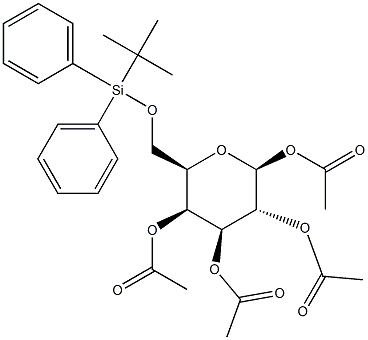 1,2,3,4-Tetra-O-acetyl-6-O-(tert-butyldiphenylsilyl)-b-D-galactopyranose Struktur