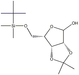 5-O-tert-Butyldimethylsilyl-2,3-O-isopropylidene-L-lyxofuranose Struktur