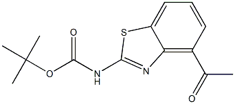 (4-Acetyl-benzothiazol-2-yl)-carbamic acid tert-butyl ester Struktur