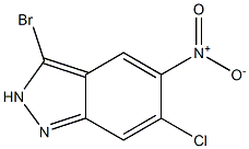 3-Bromo-6-chloro-5-nitro-2H-indazole Struktur