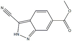 3-Cyano-2H-indazole-6-carboxylic acid methyl ester Struktur