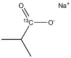 Sodium 2-Methylpropionate-1-13C Struktur