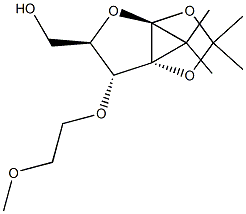 1,2-Di-O-iso propylidene-3-O-(2-methoxyethyl)-alpha-D-ribofuranose Struktur