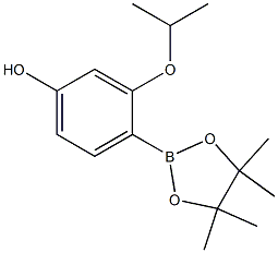 3-isopropoxy-4-(4,4,5,5-tetramethyl-1,3,2-dioxaborolan-2-yl)phenol Struktur