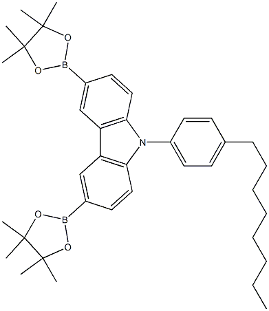 9-(4-Octylphenyl)-3,6-bis(4,4,5,5-tetramethyl-1,3,2-dioxaborolan-2-yl)carbazole Struktur