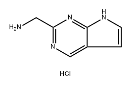 (7H-pyrrolo[2,3-d]pyrimidin-2-yl)methanamine hydrochloride Struktur