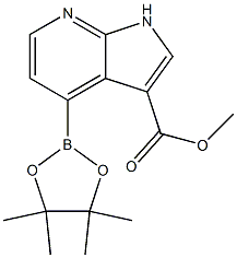 methyl 4-(tetramethyl-1,3,2-dioxaborolan-2-yl)-1H-pyrrolo[2,3-b]pyridine-3-carboxylate Struktur