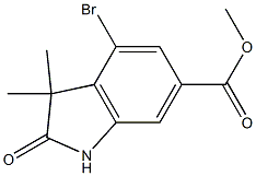 methyl 4-bromo-3,3-dimethyl-2-oxoindoline-6-carboxylate Struktur