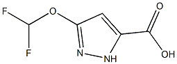 3-(difluoromethoxy)-1H-pyrazole-5-carboxylic acid Struktur