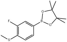 3-Fluoro-4-(methylthio)phenylboronic acid pinacol ester Struktur