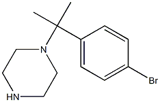 1-[1-(4-Bromophenyl)-1-methylethyl]-piperazine Struktur