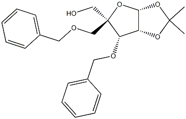 3,5-Di-O-benzyl-4-C-hydroxymethyl-1,2-O-isopropylidene-a-D-ribofuranose Struktur