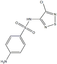 4-Amino-N-(4-chloro-1,2,5-thiadiazol-3-yl)benzenesulfonamide Struktur