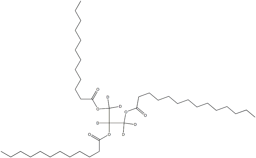 1,2-Didodecanoyl-3-tetradecanoyl-rac-glycerol-d5 Struktur