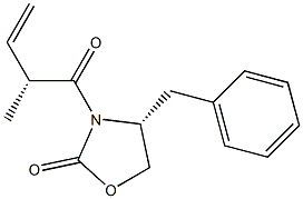 (R)-4-Benzyl-3-((R)-2-methylbut-3-enoyl)oxazolidin-2-one Struktur