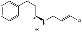 trans-N-(3-Chloroallyl)-1-(R)-aminoindan Hydrochloride Struktur