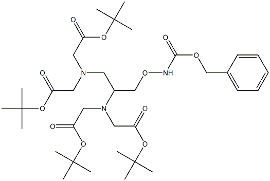 7-(Bis(2-(tert-butoxy)-2-oxoethyl)amino)-9-(2-(tert-butoxy)-2-oxoethyl)-3-oxo-1-phenyl-2,5-dioxa-4,9-diazaundecan-11-oic Acid tert-Butyl Ester Struktur