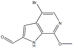 4-Bromo-7-methoxy-1H-pyrrolo[2,3-c]pyridine-2-carbaldehyde Struktur