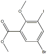 5-Bromo-3-iodo-2-methoxy-benzoic acid methyl ester Struktur