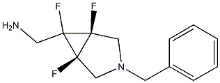 ((1R,5S,6r)-3-benzyl-1,5,6-trifluoro-3-azabicyclo[3.1.0]hexan-6-yl)methanamine Struktur