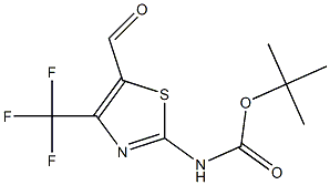 tert-butyl (5-formyl-4-(trifluoromethyl)thiazol-2-yl)carbamate Struktur