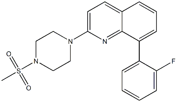 8-(2-FLUOROPHENYL)-2-[4-(METHYLSULFONYL)PIPERAZIN-1-YL]QUINOLINE Struktur