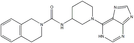 N-[1-(1H-PURIN-6-YL)PIPERIDIN-3-YL]-3,4-DIHYDROISOQUINOLINE-2(1H)-CARBOXAMIDE Struktur