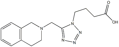 4-[5-(3,4-DIHYDROISOQUINOLIN-2(1H)-YLMETHYL)-1H-TETRAZOL-1-YL]BUTANOIC ACID Struktur