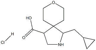 2-CYCLOPROPYLMETHYL-8-OXA-2-AZA-SPIRO[4.5]DECANE-4-CARBOXYLIC ACID HYDROCHLORIDE Struktur