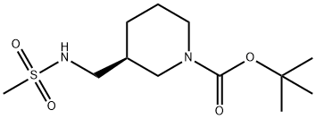 (S)-tert-Butyl 3-(methylsulfonamidomethyl)piperidine-1-carboxylate
 Struktur