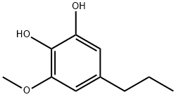 1,2-Benzenediol, 3-methoxy-5-propyl- Struktur