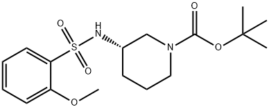 (S)-3-(2-Methoxy-benzenesulfonylamino)-piperidine-1-carboxylic acid tert-butyl ester
 Struktur