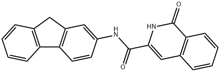 3-Isoquinolinecarboxamide,  N-9H-fluoren-2-yl-1,2-dihydro-1-oxo- Struktur