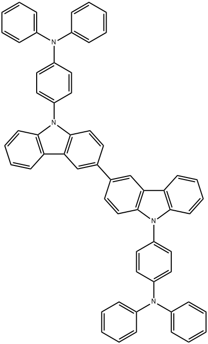 4,4'-(9H,9'H-3,3'-bicarbazole- 9,9'-diyl)bis(N,N-diphenylaniline) Struktur