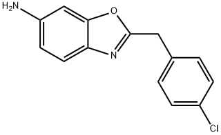 2-[(4-chlorophenyl)methyl]-1,3-benzoxazol-6-amine Struktur