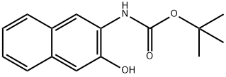 Carbamic acid, N-(3-hydroxy-2-naphthalenyl)-, 1,1-dimethylethyl ester Struktur