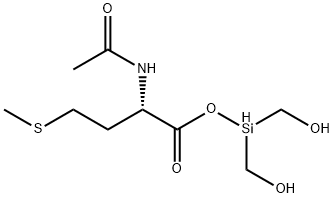 L-Methionine, N-acetyl-, dihydroxymethylsilyl ester Struktur