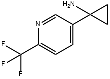 1-[6-(trifluoromethyl)pyridin-3-yl]cyclopropan-1-amine Struktur