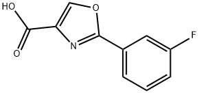 4-Oxazolecarboxylic acid, 2-(3-fluorophenyl)- Struktur