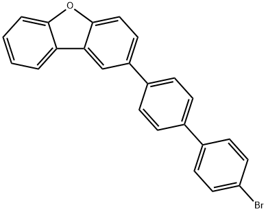 2-(4-bromobiphenyl) dibenzofuran Struktur