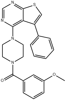 Methanone, (3-methoxyphenyl)[4-(5-phenylthieno[2,3-d]pyrimidin-4-yl)-1-piperazinyl]- Struktur