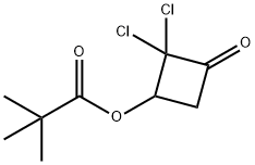 Propanoic acid, 2,2-dimethyl-, 2,2-dichloro-3-oxocyclobutyl ester Struktur