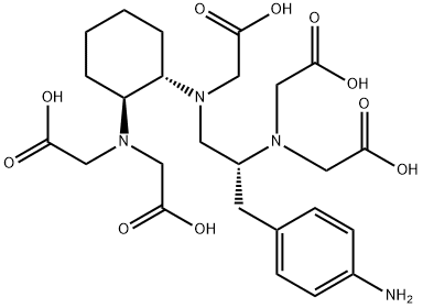 Glycine, N-[(2R)-3-(4-aminophenyl)-2-[bis(carboxymethyl)amino]propyl]-N-[(1S,2S)-2-[bis(carboxymethyl)amino]cyclohexyl]- Struktur