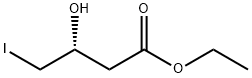 Butanoic acid, 3-hydroxy-4-iodo-, ethyl ester, (3R)- Struktur