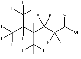 Hexanoic acid, 2,2,3,3,4,5,6,6,6-nonafluoro-4,5-bis(trifluoromethyl)- Struktur