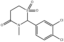 4H-1,3-Thiazin-4-one, 2-(3,4-dichlorophenyl)tetrahydro-3-methyl-, 1,1-dioxide Struktur