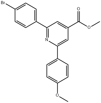 JR-9128, Methyl 2-(4-bromophenyl)-6-(4-methoxyphenyl)pyridine-4-carboxylate, 97% Struktur