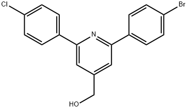 JR-9143, (2-(4-Bromophenyl)-6-(4-chlorophenyl)pyridin-4-yl)methanol, 97% Struktur