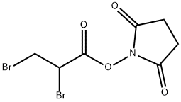 2,3-dibromopropionyl-N-hydroxysuccinimide ester Struktur