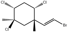 (1S)-2β,4β,5α-Trichloro-1,5-dimethyl-1β-[(E)-2-bromoethenyl]cyclohexane Struktur